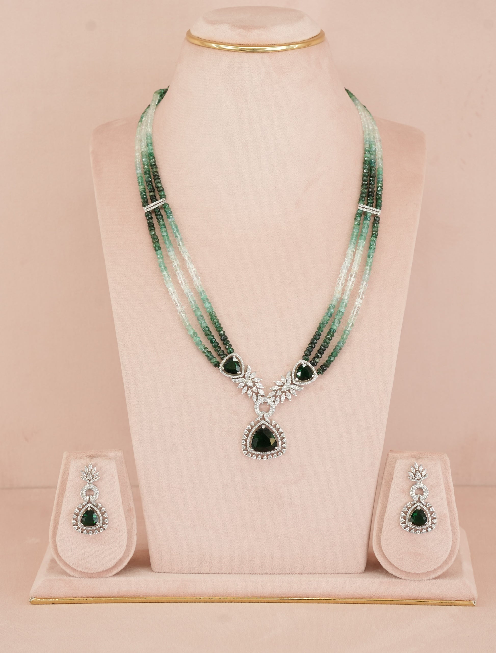 Emerald Noir Necklace Set