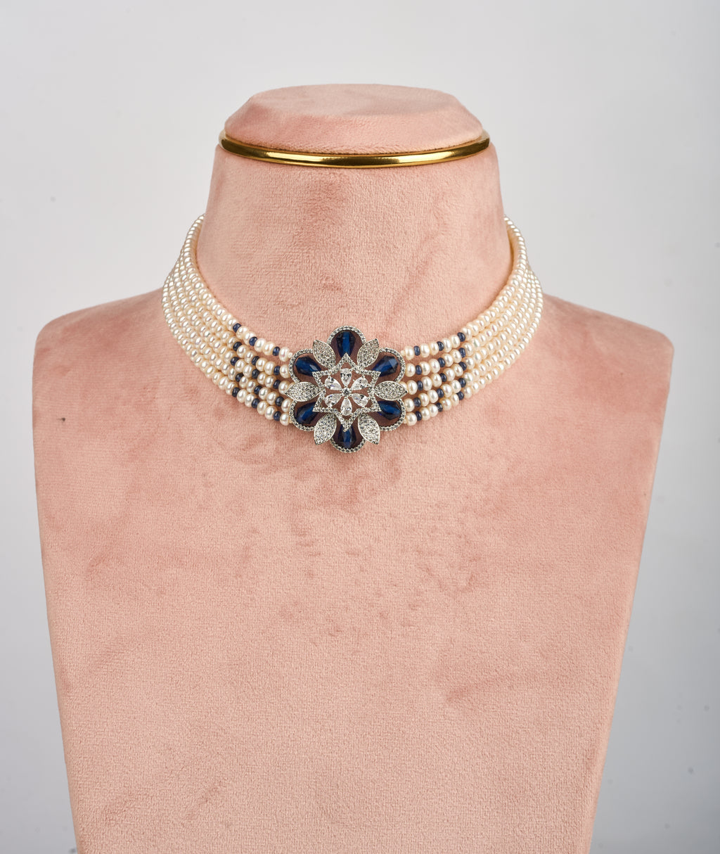 Royal Blue Floral Set