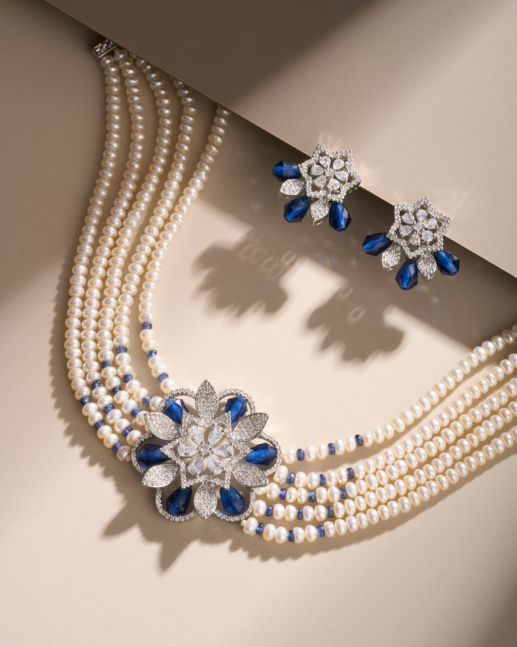 Royal Blue Floral Set
